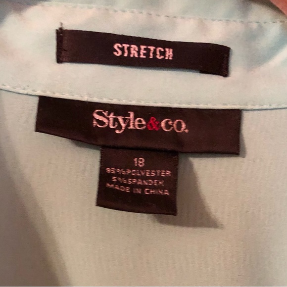 Style & Co. teal blouse - Picture 4 of 4